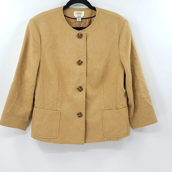 Talbots Jackets & Blazers - Talbots camel hair Italian fabric blazer. Size 18